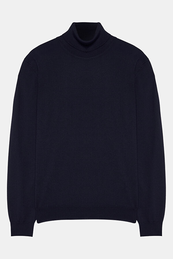 Navy Blue Knitted Men's Sweater