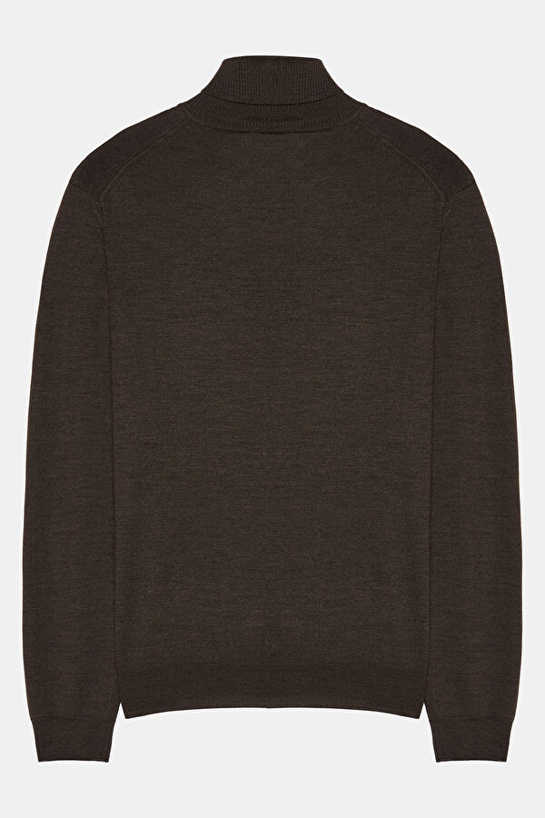 Coffee Brown Knit Men's Sweater 2