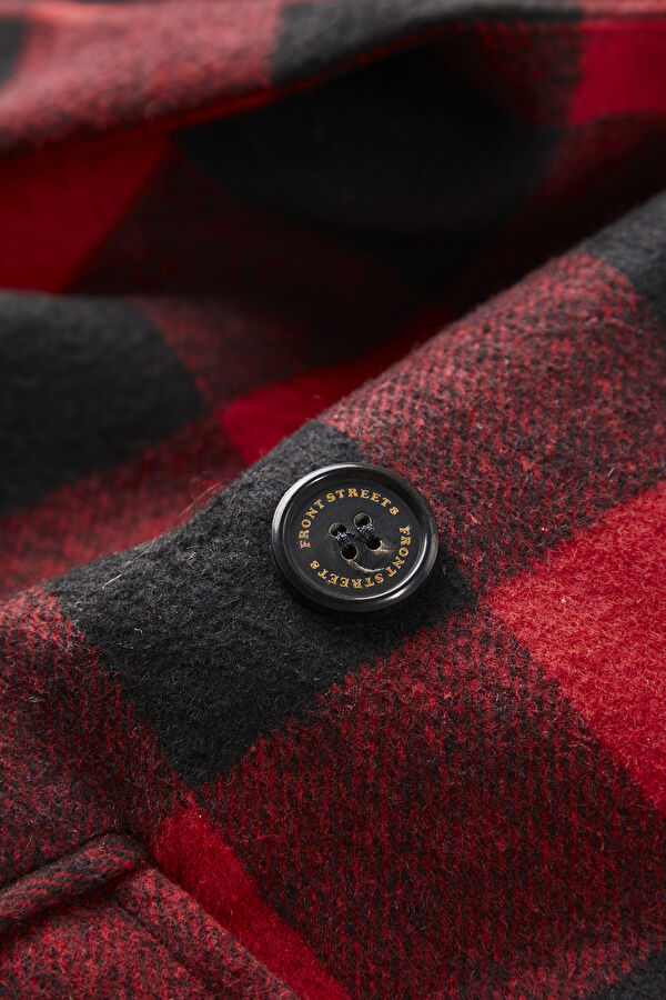 Women's Wool Blend Cashmere Coat with Plaid Pattern 4