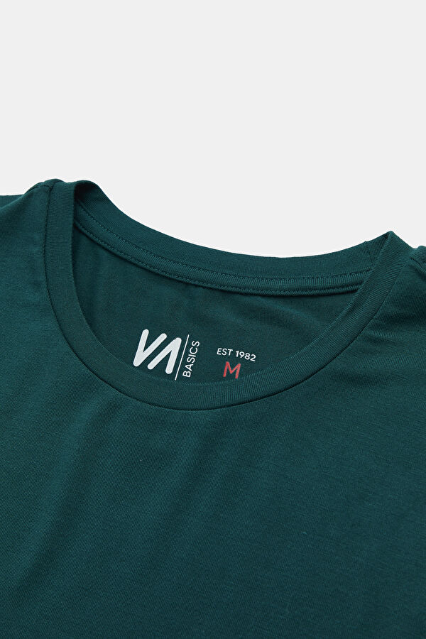 Petrol Bisiklet Yaka T-Shirt 4