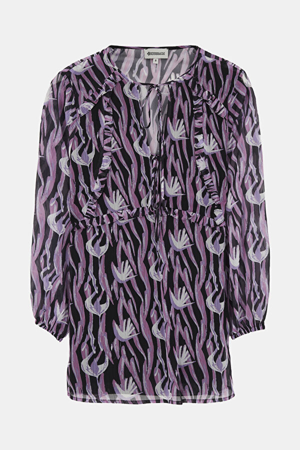 Colorful Patterned Mini Women's Dress 4