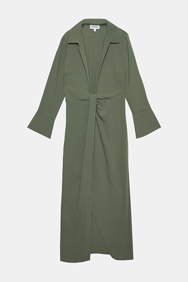 Khaki Maxi Women's Dress 4