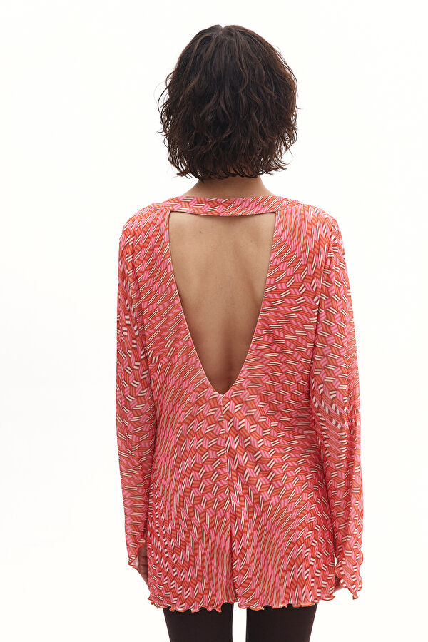 Colorful Patterned Mini Women's Dress 3