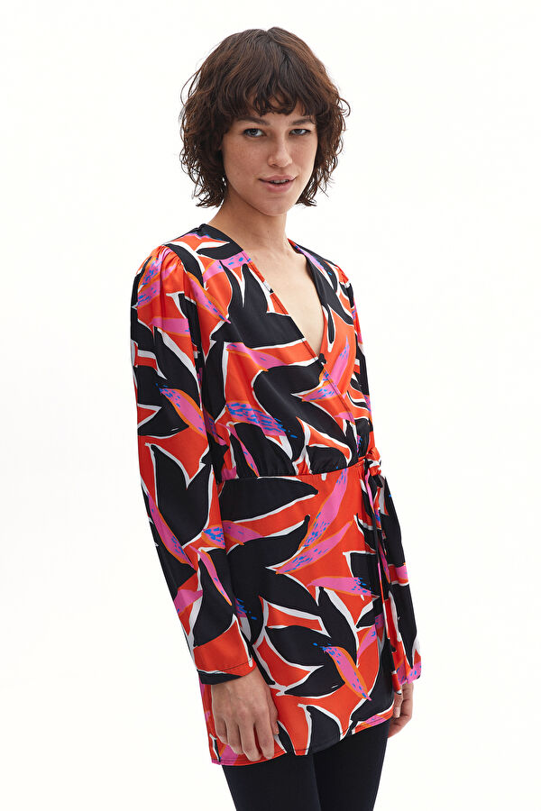 Colorful Patterned Mini Women's Dress 2