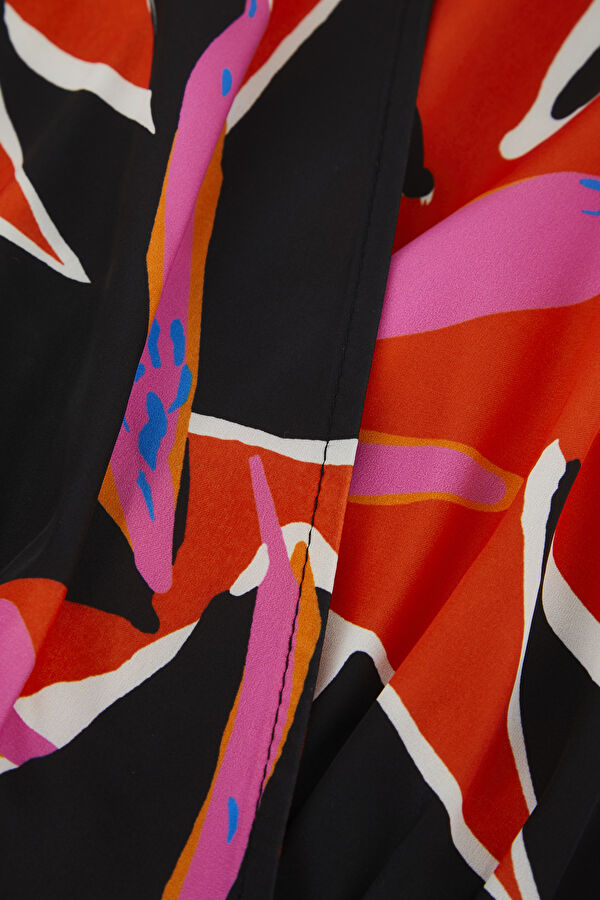 Colorful Patterned Mini Women's Dress 6