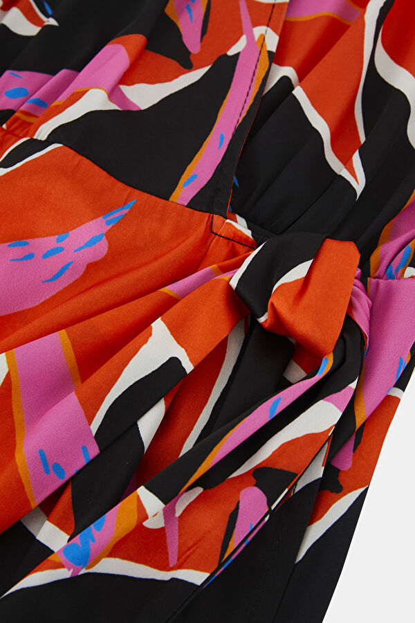Colorful Patterned Mini Women's Dress 7