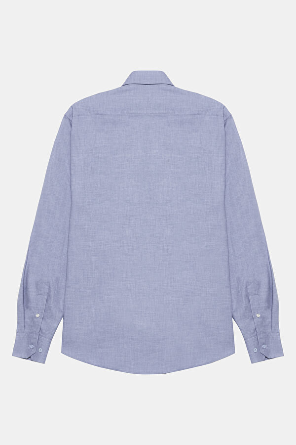 Slim Fit Blue Men's Shirt 2