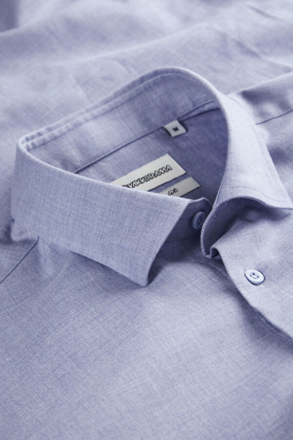Slim Fit Blue Men's Shirt 3