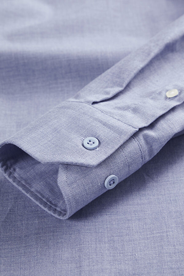 Slim Fit Blue Men's Shirt 4