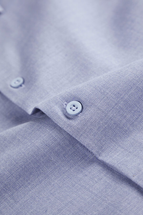 Slim Fit Blue Men's Shirt 5