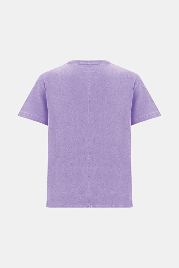 Mor Bisiklet Yaka T-Shirt 2