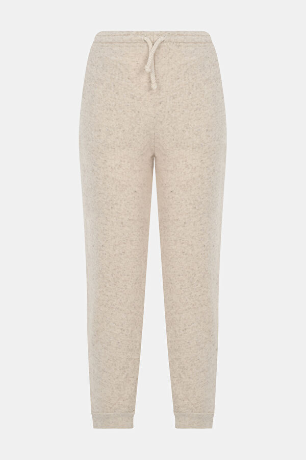 Ecru Slim-Fit Children's Sports Trousers