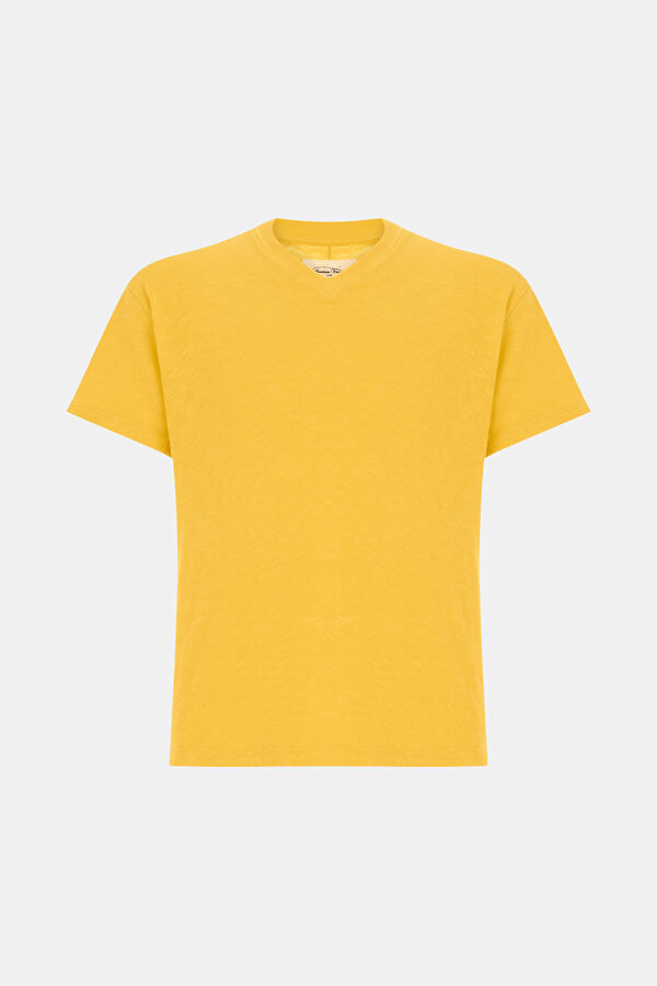 Sarı Bisiklet Yaka T-Shirt