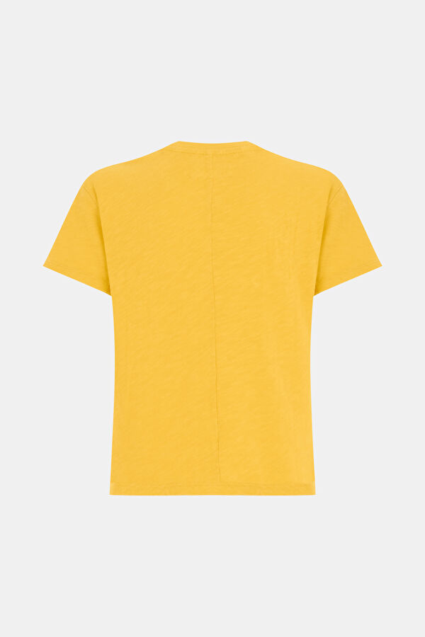 Sarı Bisiklet Yaka T-Shirt 2