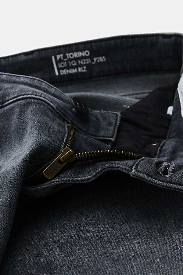 Dar Kalıp Gri Skinny Jean Pantolon 4