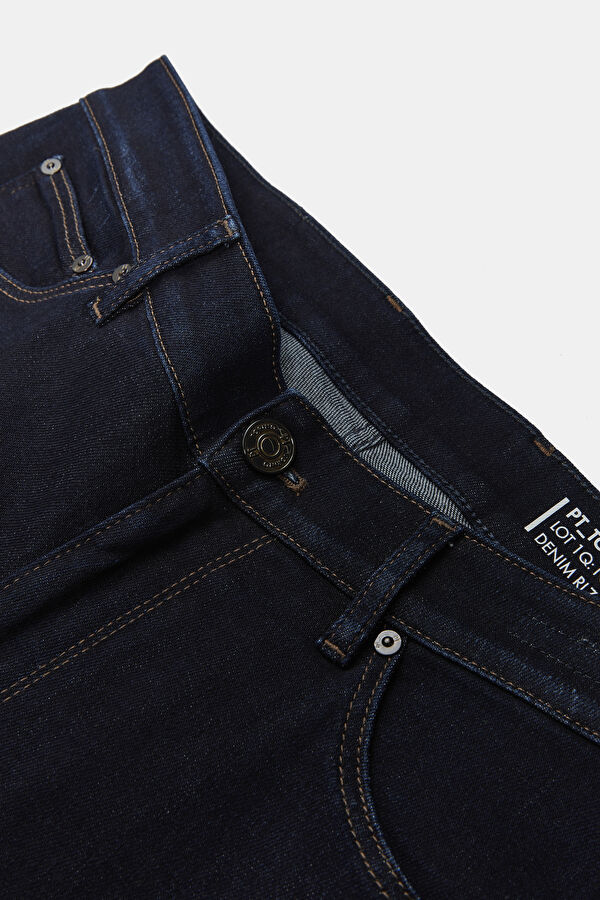 Dar Kalıp Koyu Mavi Skinny Jean Pantolon 4