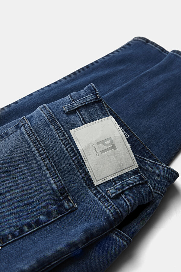 Dar Kalıp Mavi Skinny Jean Pantolon 3