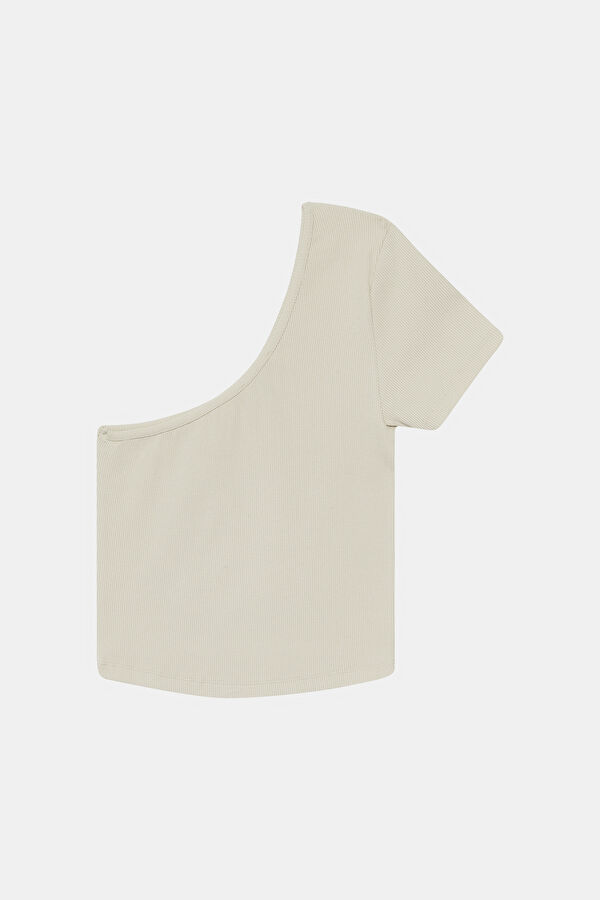 Taş Asimetrik Kadın T-Shirt 2