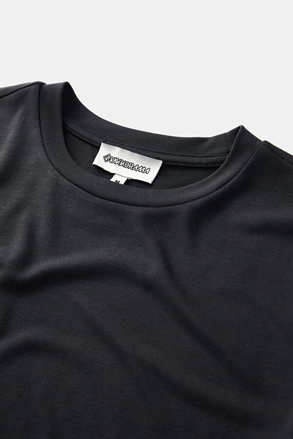 Antrasit Bisiklet Yaka T-Shirt 3