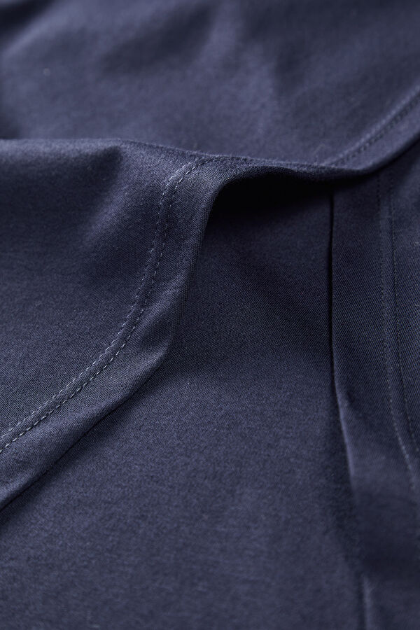 Navy Blue Crew Neck Women's T-Shirt 3