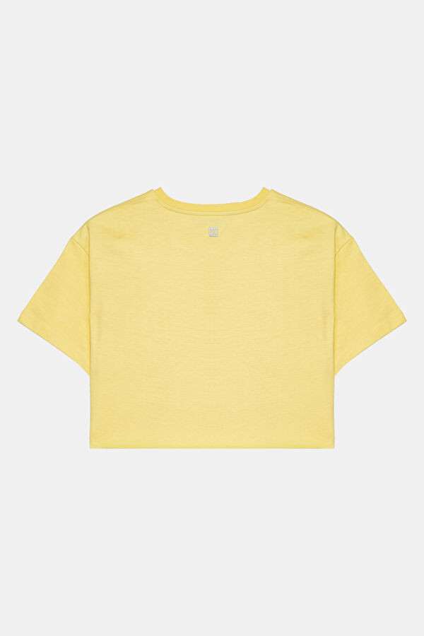 Yellow Crew Neck Women's T-Shirt 2