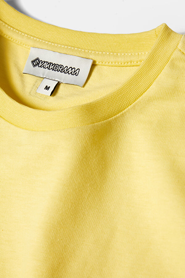 Yellow Crew Neck Women's T-Shirt 3