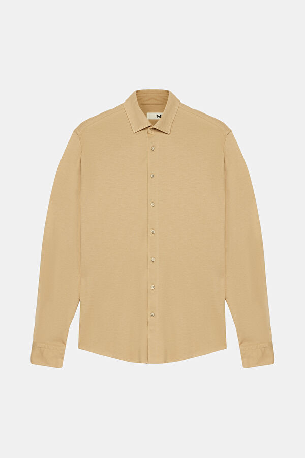 Slim Fit Camel Men's Shirt