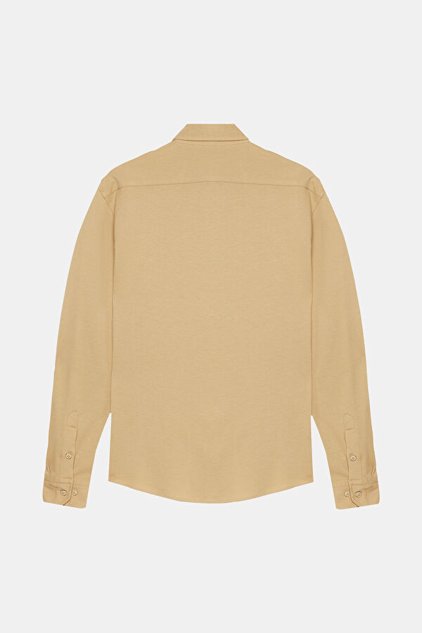 Slim Fit Camel Men's Shirt 2