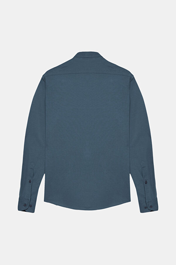 Slim Fit Petrol Men's Shirt 2