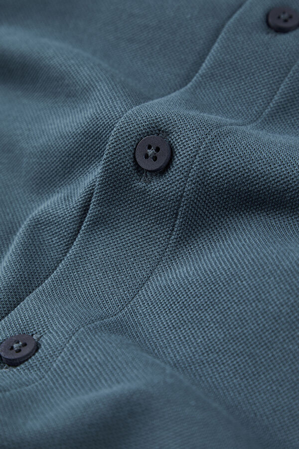 Slim Fit Petrol Men's Shirt 4