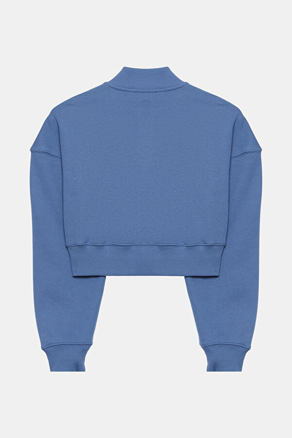 İndigo Dik Yaka Sweatshirt 2