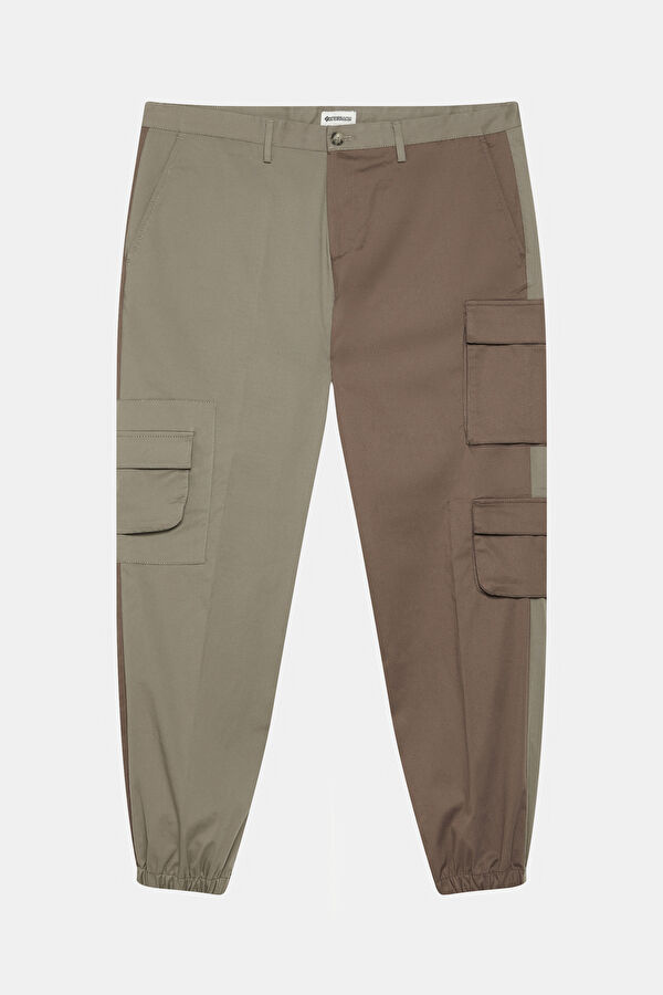 Khaki Slim-Fit Men's Trousers