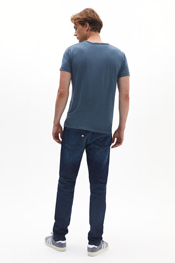 İndigo Boru Paça Jean Pantolon 2