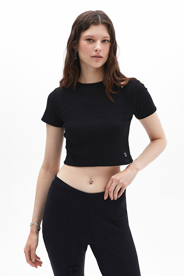 Black Crew Neck Women's T-Shirt