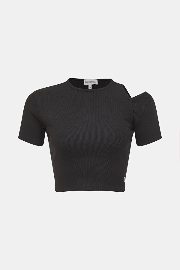Black Crew Neck Women's T-Shirt 3