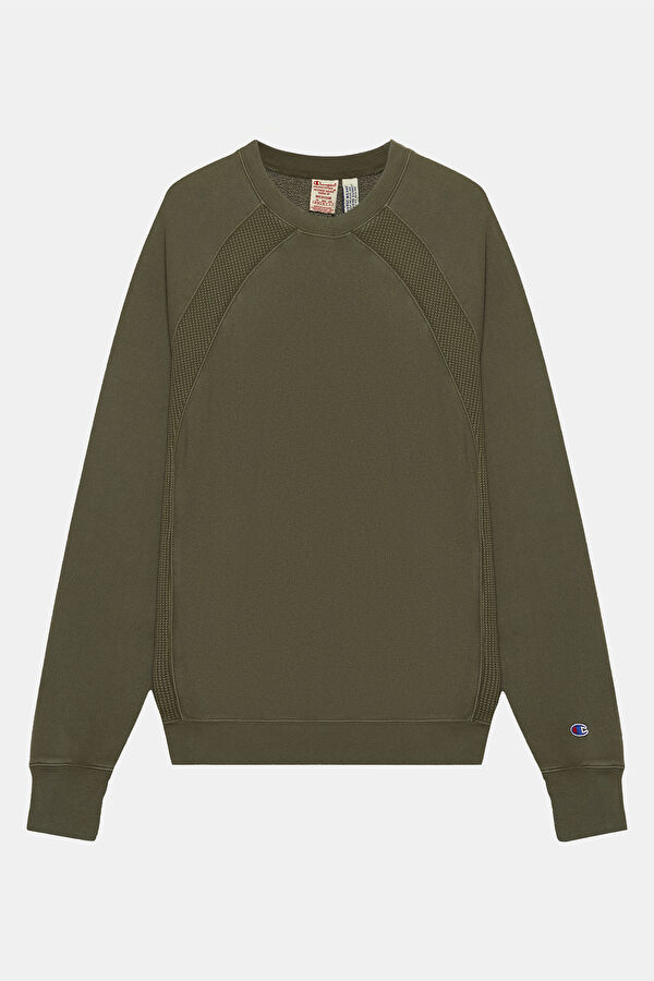 Haki Bisiklet Yaka Sweatshirt