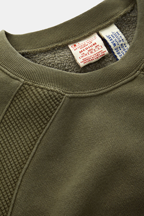 Haki Bisiklet Yaka Sweatshirt 3