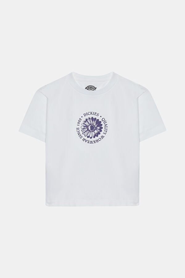 Relax Kalıp Beyaz O Yaka Baskılı T-Shirt 3