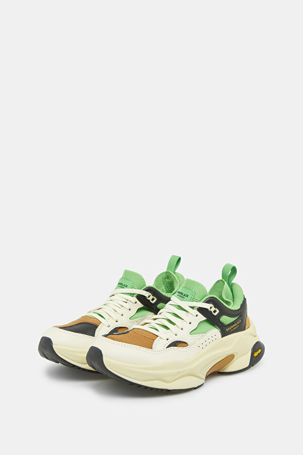 Ekru Deri Spor Ayakkabı Kadın 2