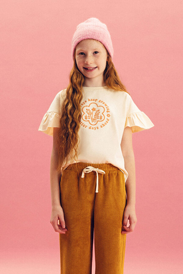 Ecru Printed Tshirt