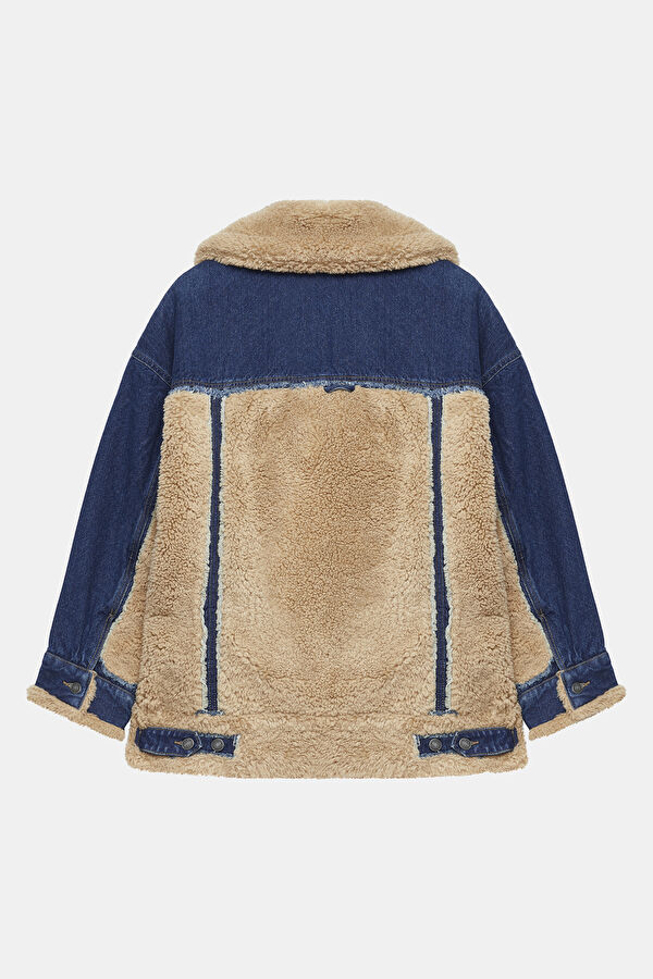 Sherpa Detaylı Denim Mont 2