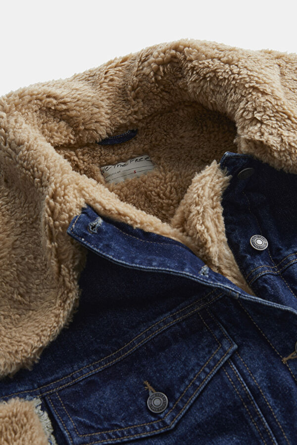 Sherpa Detaylı Denim Mont 3