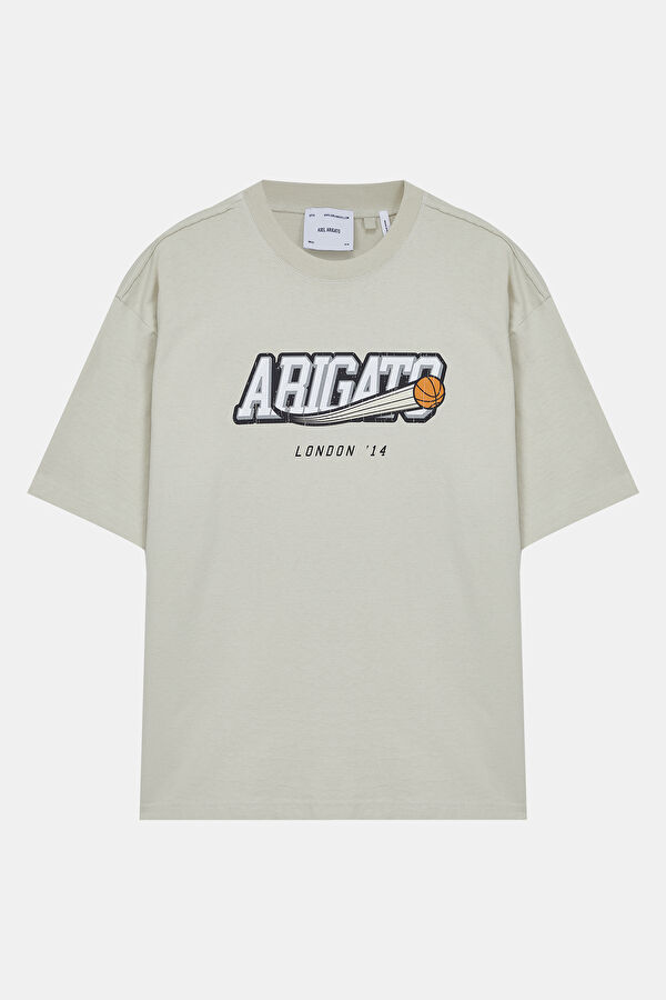 Relax Kalıp Ekru Bisiklet Yaka T-Shirt