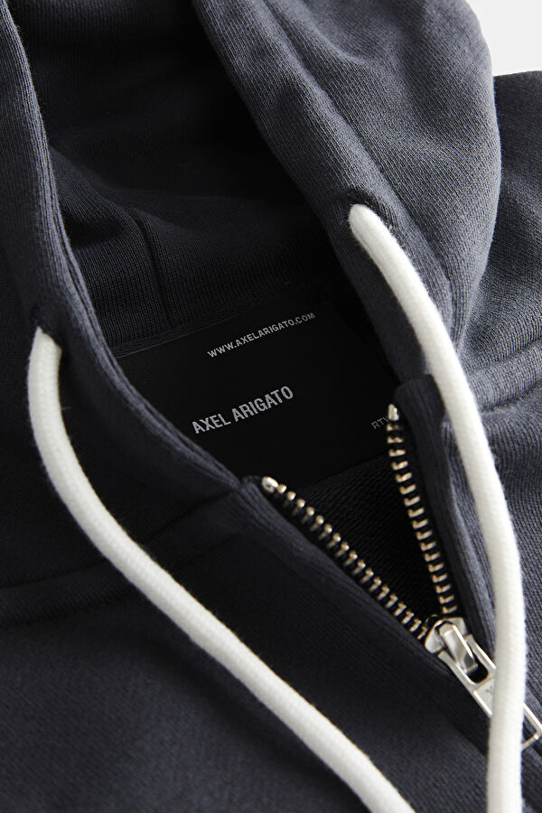 Siyah Relax Kalıp Kapuşonlu Sweatshirt 3