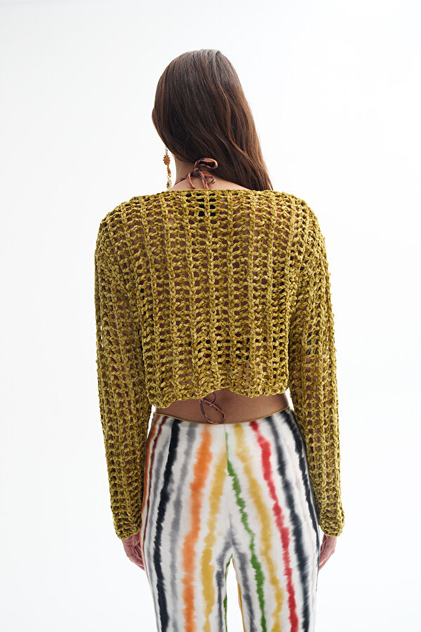 Mustard Long-Sleeve Women's Blouse 2