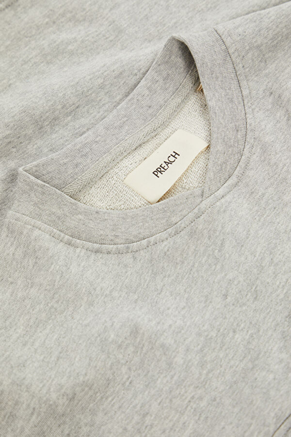Oversize Grey Printed Bicycle Collar Tshirt 3