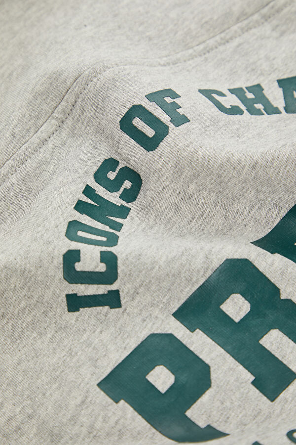 Oversize Grey Printed Bicycle Collar Tshirt 4