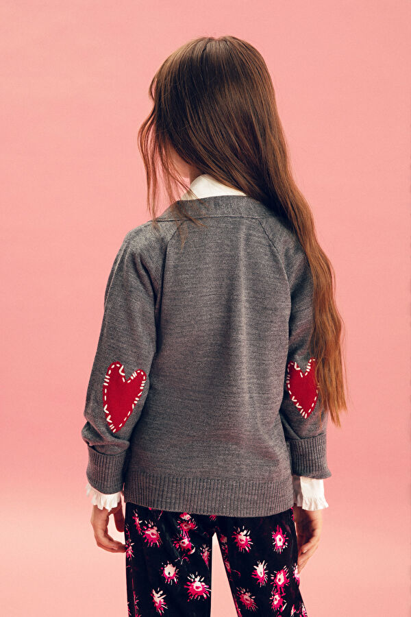Grey Tricot Cardigan 2
