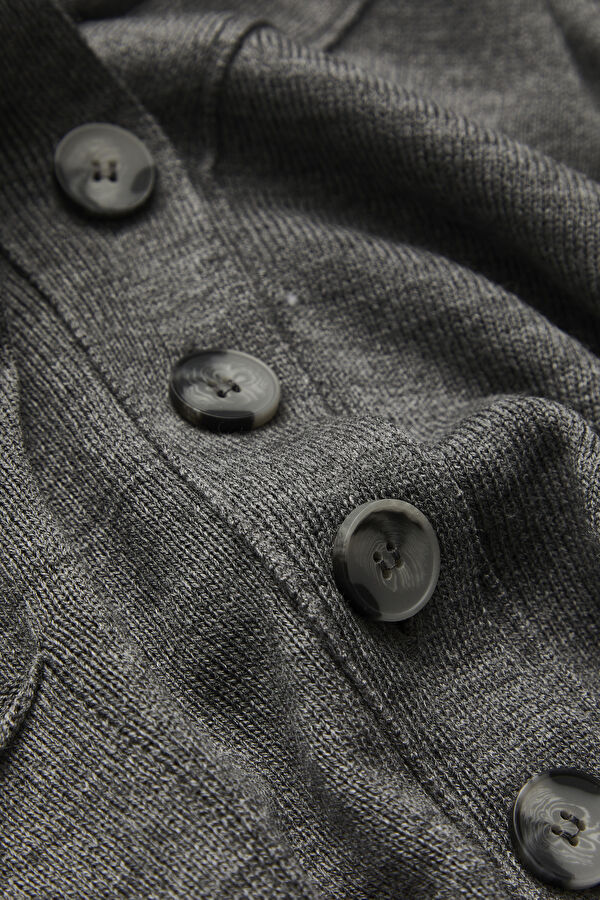 Grey Tricot Cardigan 3