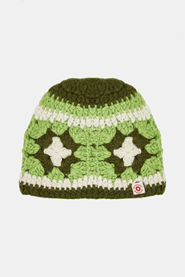White Design Filled Beret